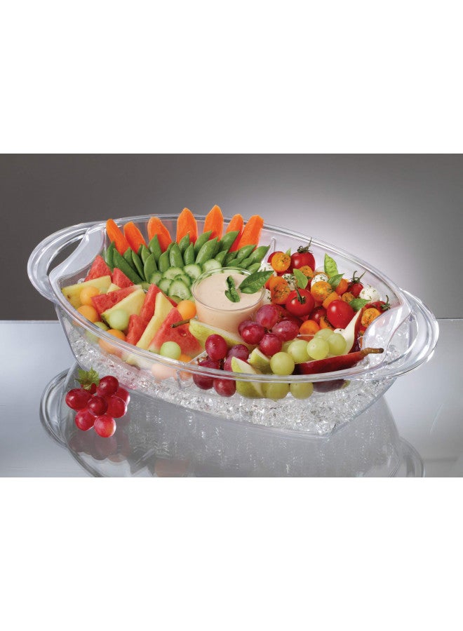 Prodyne Buffet on ice, 19.75" x 11.75", Clear - Image 3