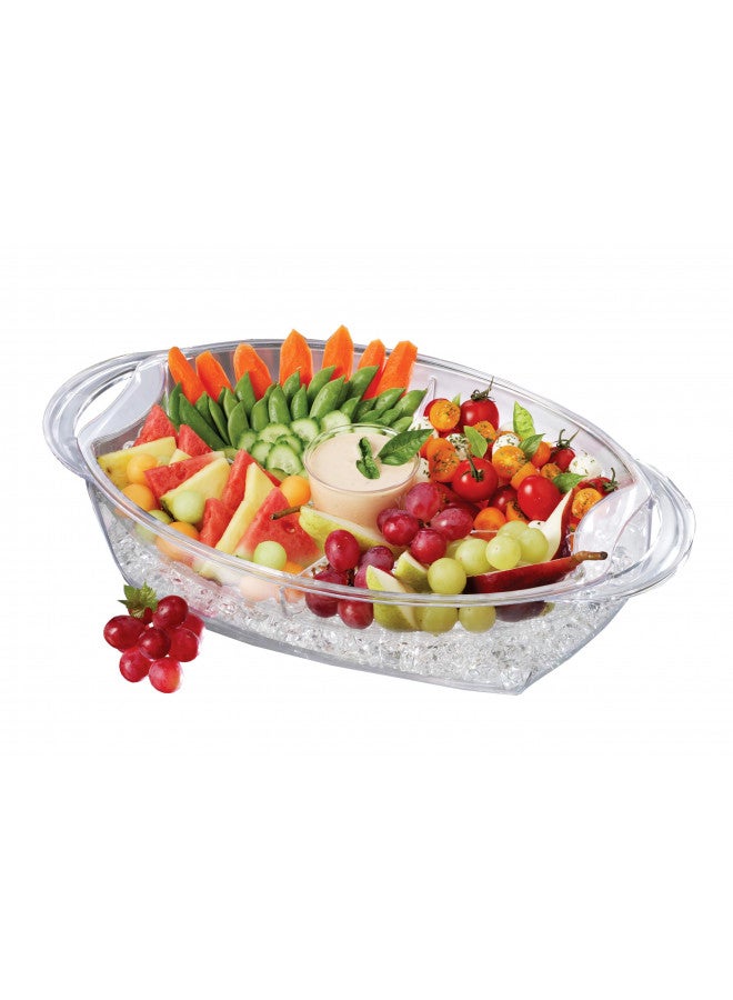 Prodyne Buffet on ice, 19.75" x 11.75", Clear - Image 1
