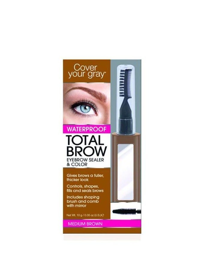 Cover Your Gray Total Brow Eyebrow Sealer Med Brown 10 G