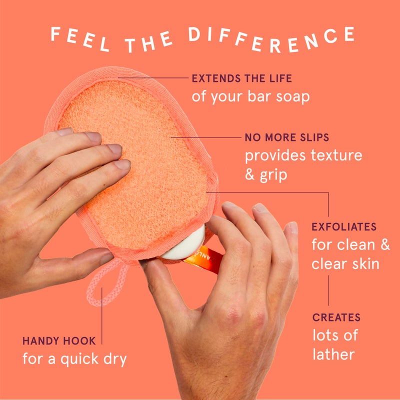 Cleanlogic Bath & Body Exfoliating Soap Saver, Exfoliator Scrubber Pouch, Daily Skincare Routine for Smooth Clean Skin, Assorted Colors, 3 Count Value Pack - Image 2