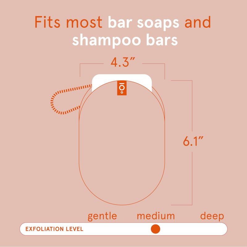 Cleanlogic Bath & Body Exfoliating Soap Saver, Exfoliator Scrubber Pouch, Daily Skincare Routine for Smooth Clean Skin, Assorted Colors, 3 Count Value Pack - Image 3