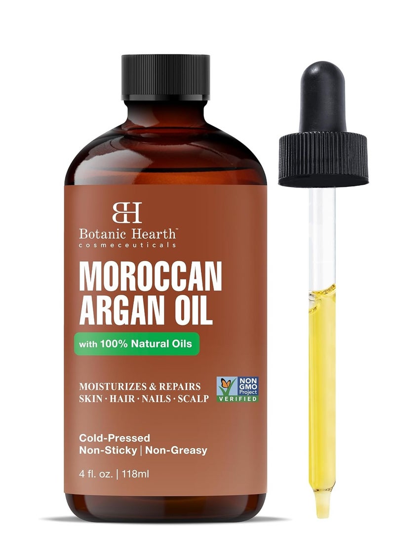 Botanic Hearth Botanic Hearth Argan Hair Oil for Adult Hydration, Nourishing, Strengthening, Curly, Frizzy, Dry, Damaged Hair, Non-GMO Verified, 4 fl oz, 1 Count  - Image 1
