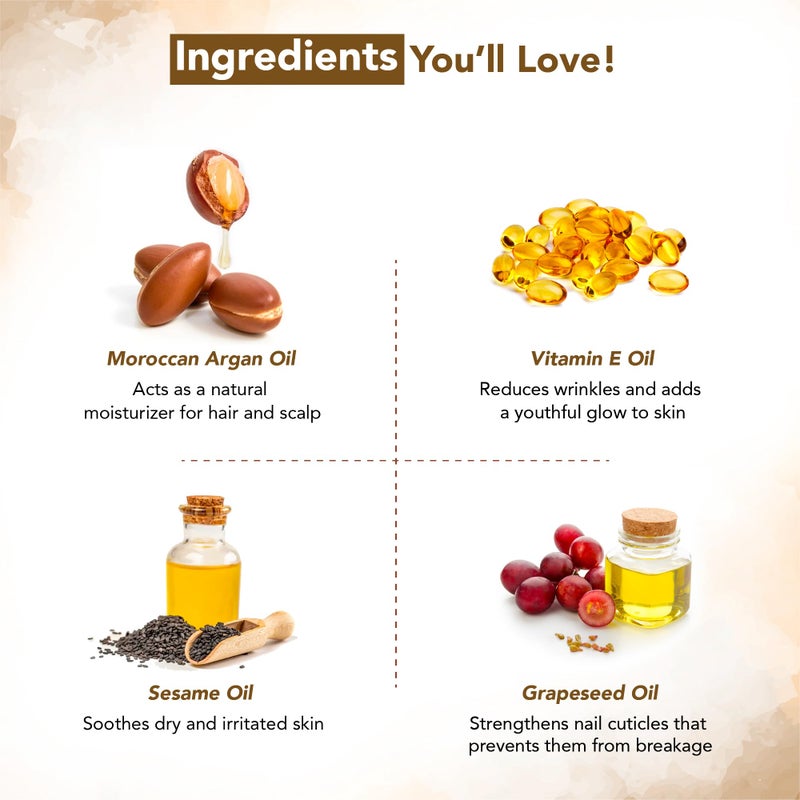Botanic Hearth زيت شعر الأركان من بوتانيك هيرث للترطيب للبالغين، مغذي، مقوي، للشعر المجعد، المتجعد، الجاف، التالف، معتمد خالي من الكائنات المعدلة وراثيًا، 4 أونصة سائلة، 1 عدد - Image 2