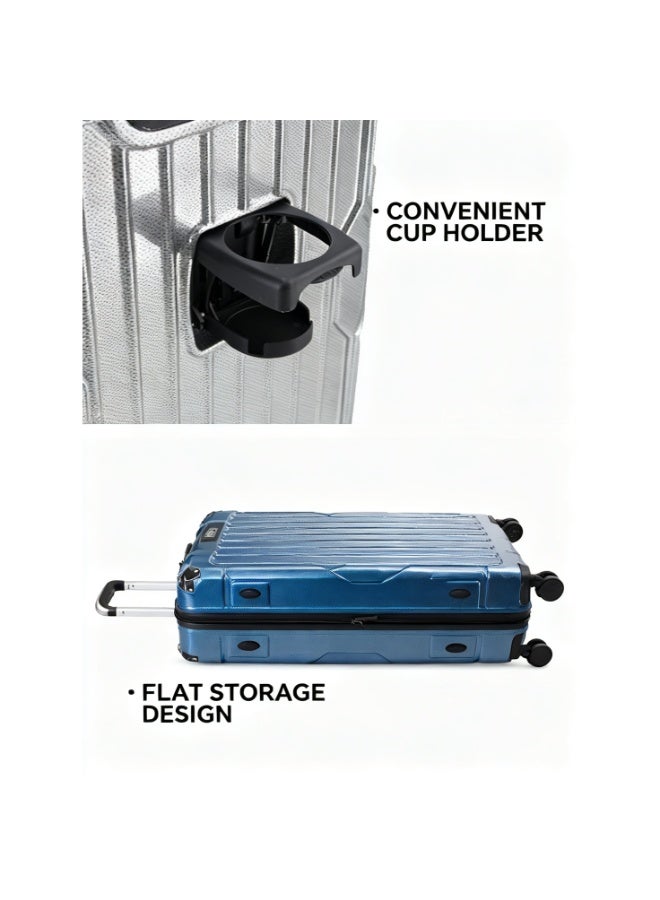 Prosperity Lightweight Luggage, ACS+PC Material, Foldable Cup Holder, TSA Lock, 20"/24"/28", Silent Spinner Wheels Suitcase - Image 3