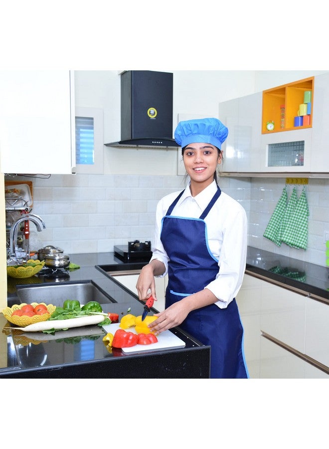 Switchon Switchon Polyester Waterproof Free Size Apron With Cap-Proudly Made In India (BLUE) - Image 5