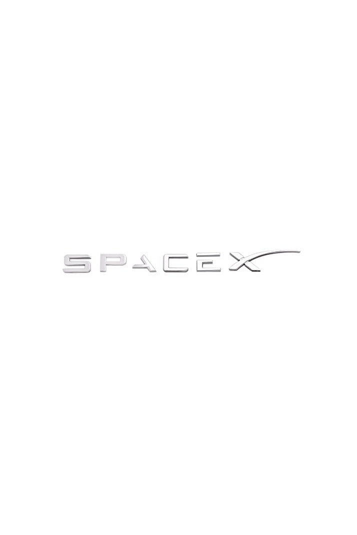 Spacex Emblem Decals 3D معدني سيارة خلفي جذع شعار ملصق شارة شارات متوافقة مع تسلا موديل 3 موديل X موديل S موديل Y اكسسوارات زخرفية (فضي)