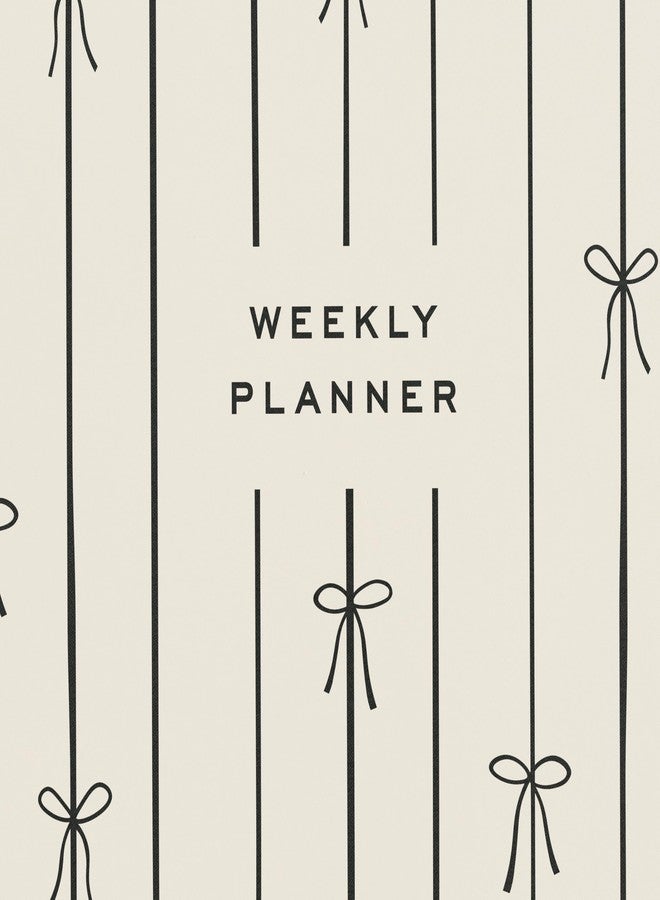 Minted | Weekly Planner | Black Lines of Bows - Image 4