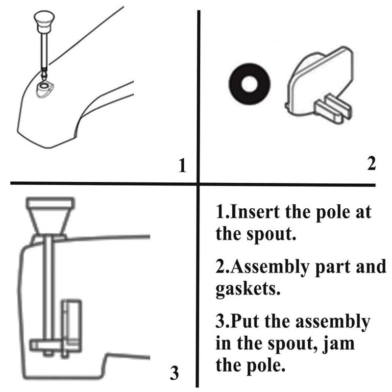 Gugaguga 3PCS 101237 OEM for Moen Cup Seal & Diverter Gate for Plumbing Fixture or Faucet, 3800 Tub Spout Replacement Part - Image 3