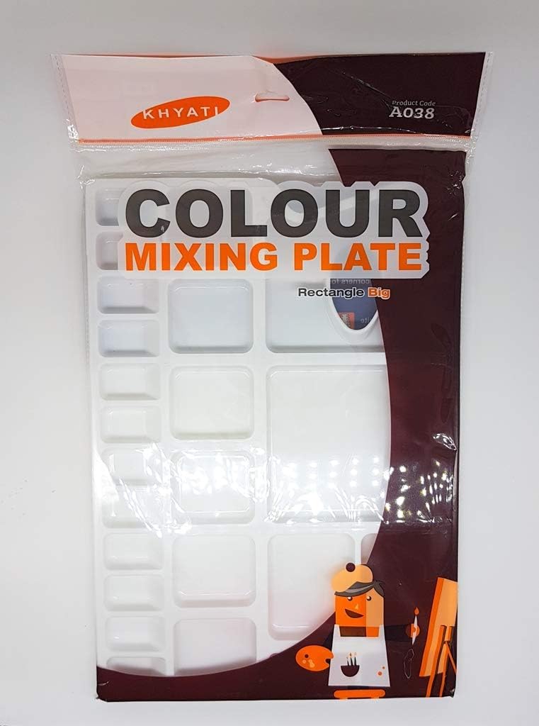 KHYATI Big Rectangle Shape Colour Mixing PaletteTray for ArtistStudents Pack of 1 - Image 5