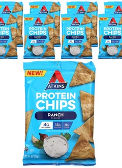 Atkins Protein Chips Ranch 8 Bags 1.1 oz (32 g) Each 