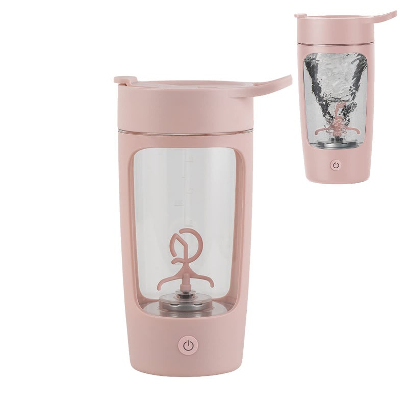 Electric Protein Shaker Bottle  Tritan  Bpa Free Blender Bottles 22oz Rechargeable Vortex Portable Mixer Self Stirring Cup Auto Mixing Mug For CoffeePink