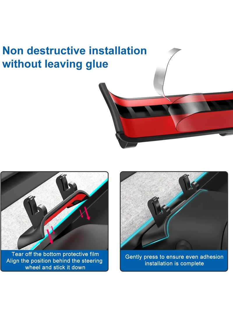 Barakah حامل هاتف سيليكون للسيارة لطراز تسلا Y 2020–2024 وطراز 3 2017–2023، خلف عجلة القيادة لحامل آيفون، دعم هاتف محمول ناعم من السيليكون، ملحقات داخلية (أسود) - Image 3