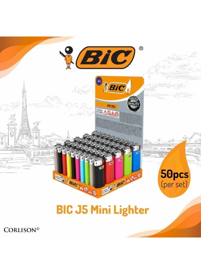 BIC J5 Mini Lighters - Tray of 50 - Image 1