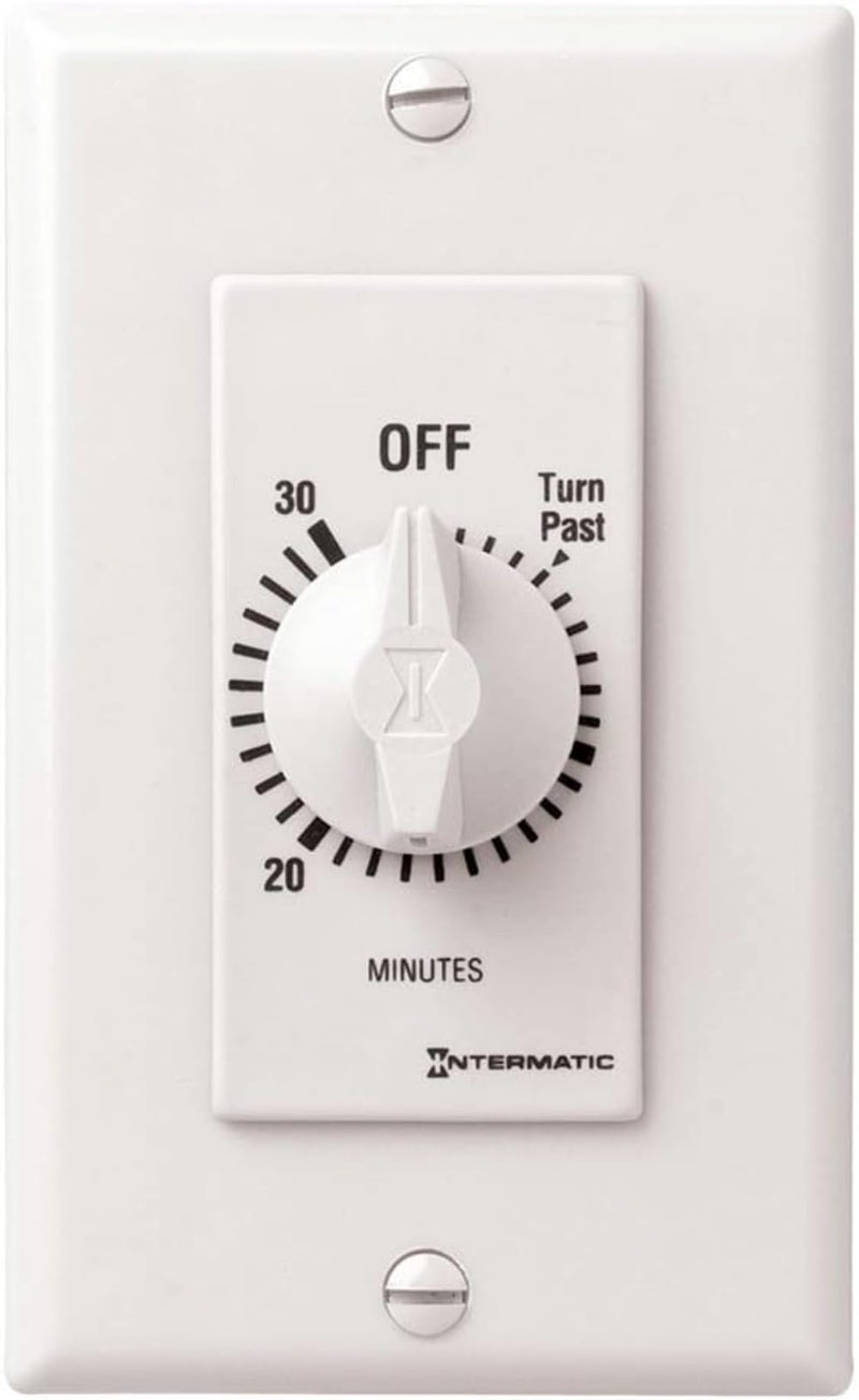 Intermatic SW30MWK 30-Minute Spring Wound Timer, White - Energy-Saving Control for Lights and Appliances - Easy Installation and Operation - Image 1