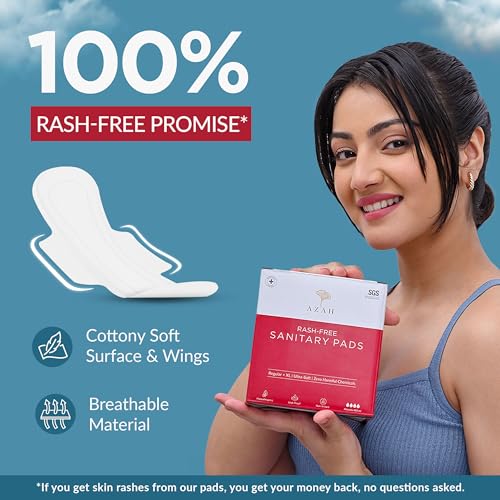AZAH Sanitary Pads for Women XL [Pack of 30] 100% Rash-Free sanitary napkins | 3x More Absorption, Cottony Soft and Dry Top Cover for heavy Flow | Toxin Free, Locks Odour, Leak-Proof - Image 2