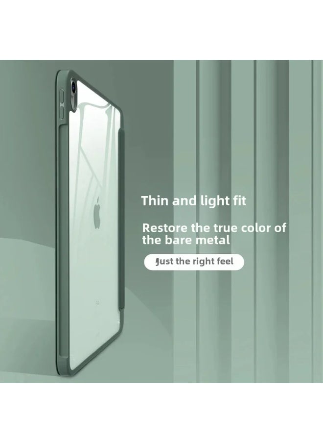 Generic - Suitable For 2022 Ipad10.2 Protective Case With Pen Slot Pro11 Acrylic Tablet Shell Mini6 Protective Case-Color:Glacier Blue [acrylic Hard Bottom + Soft Edge]]-Applicable Model:iPad Air5 2022/air4 10.9-inch/pro11 2021/2020/2018 - Image 1