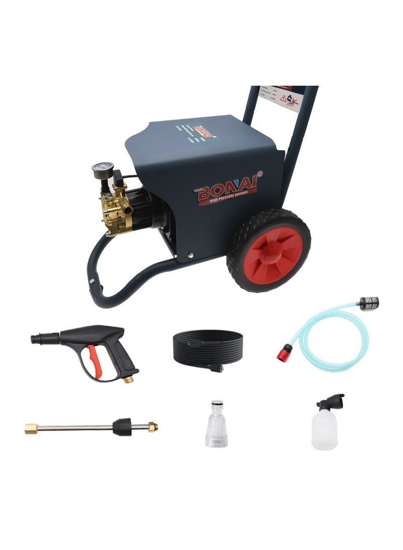 بوناي غسالة الضغط الكهربائية للسيارة Bonai بقدرة 3000 وات، رفيقك المثالي في التنظيف للمروج المنزلية والحدائق والسيارات والدراجات وكل شيء - Image 2
