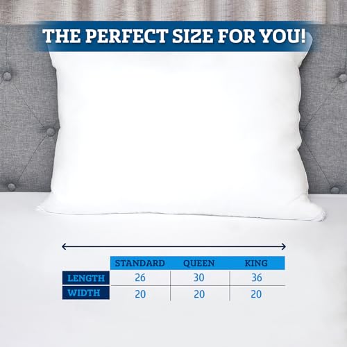 Mastertex The Grand Pillow Covers Queen Size - Poly-Cotton Pillow Protector with Zipper - Moisture Wicking, Advanced Allergy Protection Pillow Protector - Protects Pillow from Dust, Dirt, and Debris (2 Pack) - Image 5
