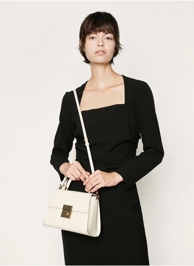 Charles & Keith Charles & Keith Clock Effect Structured Sculpture Bag  - Image 2