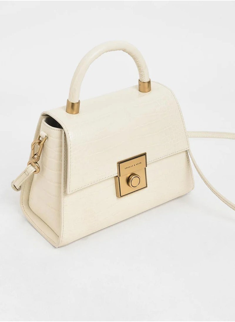 Charles & Keith Charles & Keith Clock Effect Structured Sculpture Bag  - Image 3