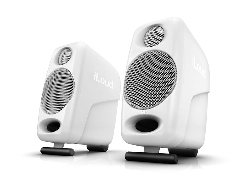 IK Multimedia IK Multimedia iLoud Micro Monitor White 50 watt Portable Wireless Bluetooth Studio Reference Monitors, Dual Speakers for Music Production, Mixing, Mastering, Composing, producing and DJs - Image 1