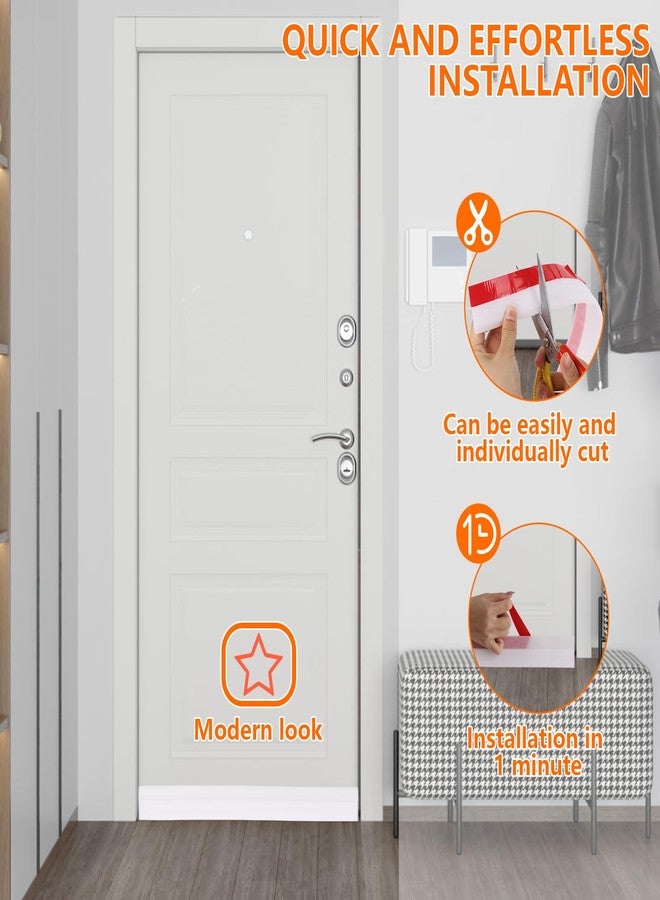 Tecbeauty 4Pcs Door Draft Stopper, Under Door Sweep Adjustable Weather Stripping Door Seal, Door Bottom Seal Blocker Noise Cold Air Insulation 2" W x 39" L - Image 4