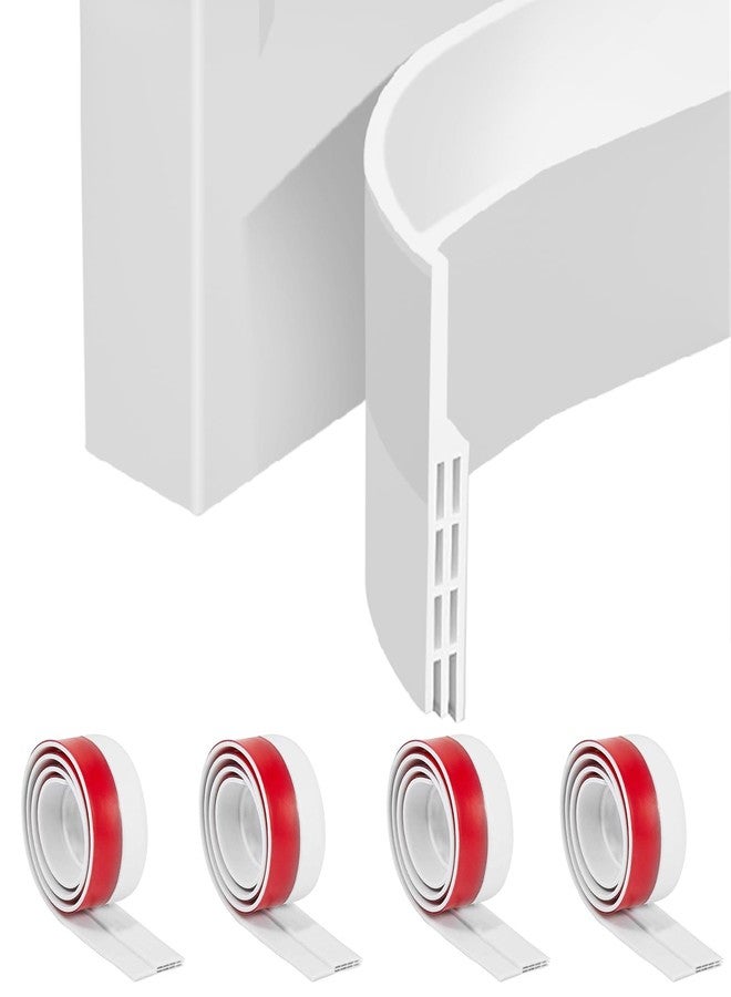 Tecbeauty 4Pcs Door Draft Stopper, Under Door Sweep Adjustable Weather Stripping Door Seal, Door Bottom Seal Blocker Noise Cold Air Insulation 2" W x 39" L - Image 1