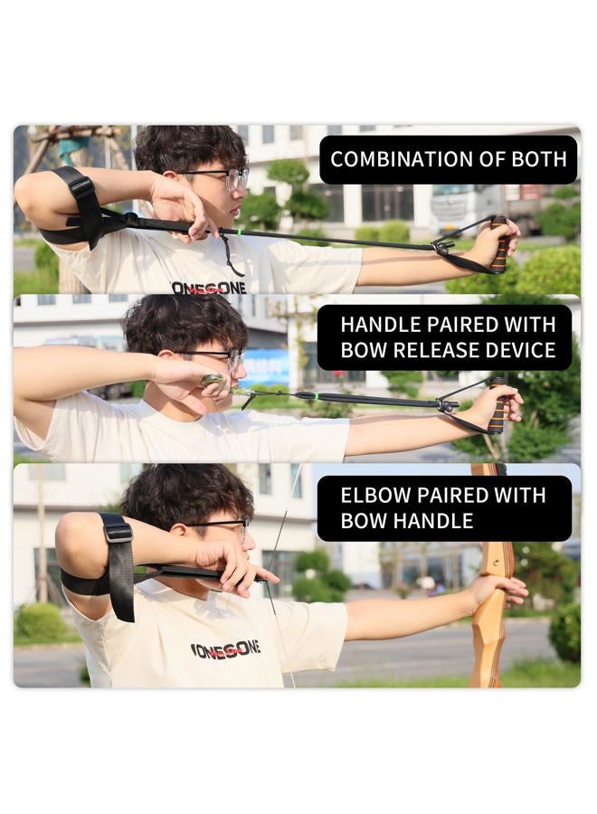 MOYJ Archery Bow Trainer Rubber Simulate Real Draw Weight Archery Bow Training Aids Practice Archery Release Trainer Upgraded Version for Youth Adult Beginner - Image 5