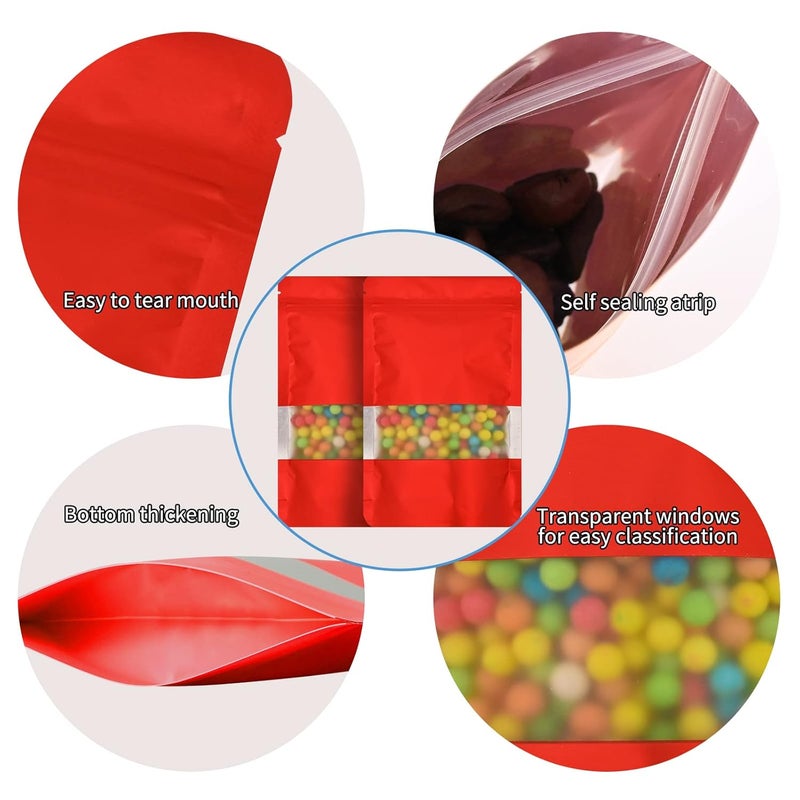 TRUE SHOP THE ULTIMATE SOLUTION FOR FOOD STORAGE FOIL POUCH STANDUP BAGS WITH SELFSEALING TECHNOLOGY MATT RED 500 GRAM 10INCHX6INCH OR25CMX16CM PACK OF 100 - Image 4