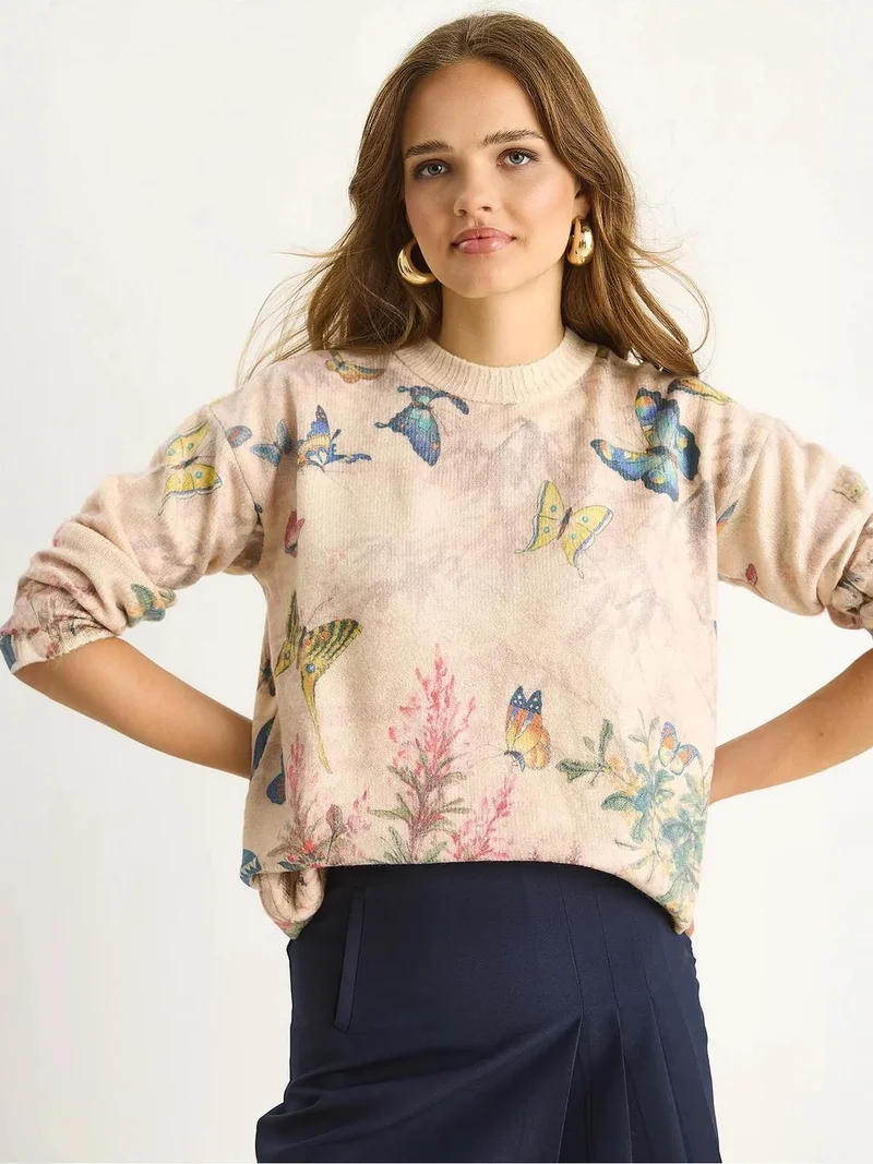 بيانكو لوتشي كنزة محبوكة بنقشة لوتشي بياقة دائرية