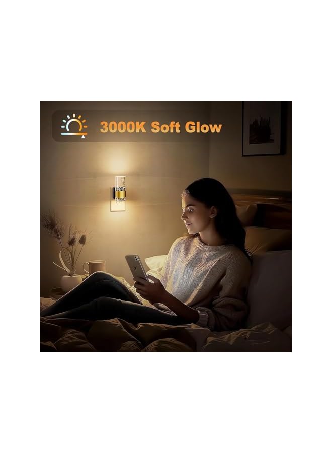 The Bros Premium LED Night Light with Auto Sensor | Elegant Wall Plug-in Design | 0-100LM Dimmable | Warm White 3000K | Energy-Efficient Lighting for Bedroom, Bathroom, Hallway | UAE Socket Compatible - Image 5