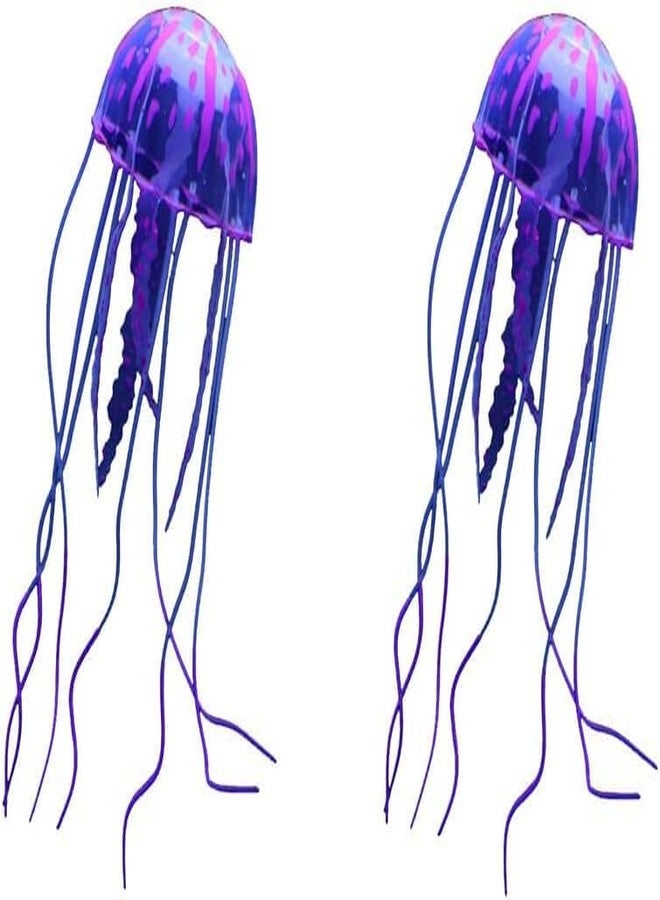 GANPUB Purple Artificial Simulation Glowing Jellyfish Suitable for Fish Tank,Aquarium Decoration Purple Popular,Aquarium Decor,Fish and Aquatic Pets - Image 3