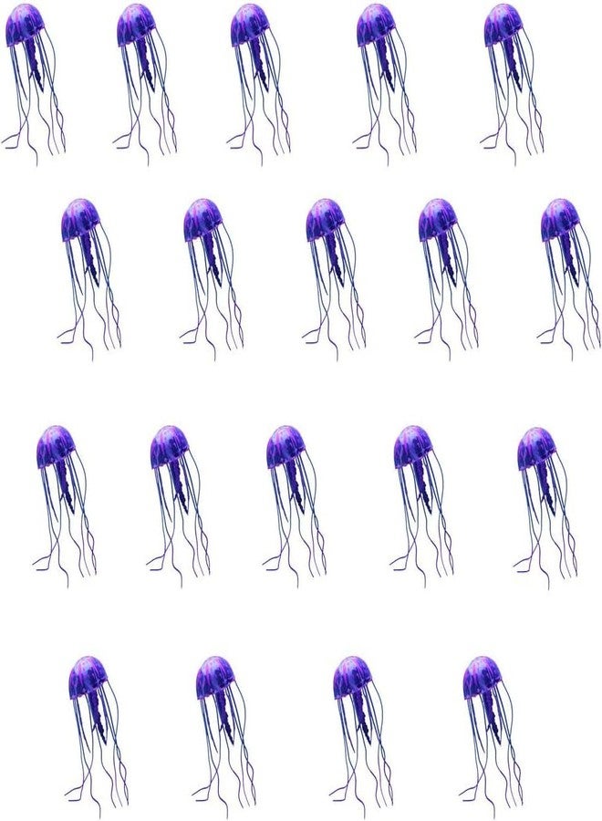 GANPUB Purple Artificial Simulation Glowing Jellyfish Suitable for Fish Tank,Aquarium Decoration Purple Popular,Aquarium Decor,Fish and Aquatic Pets - Image 2