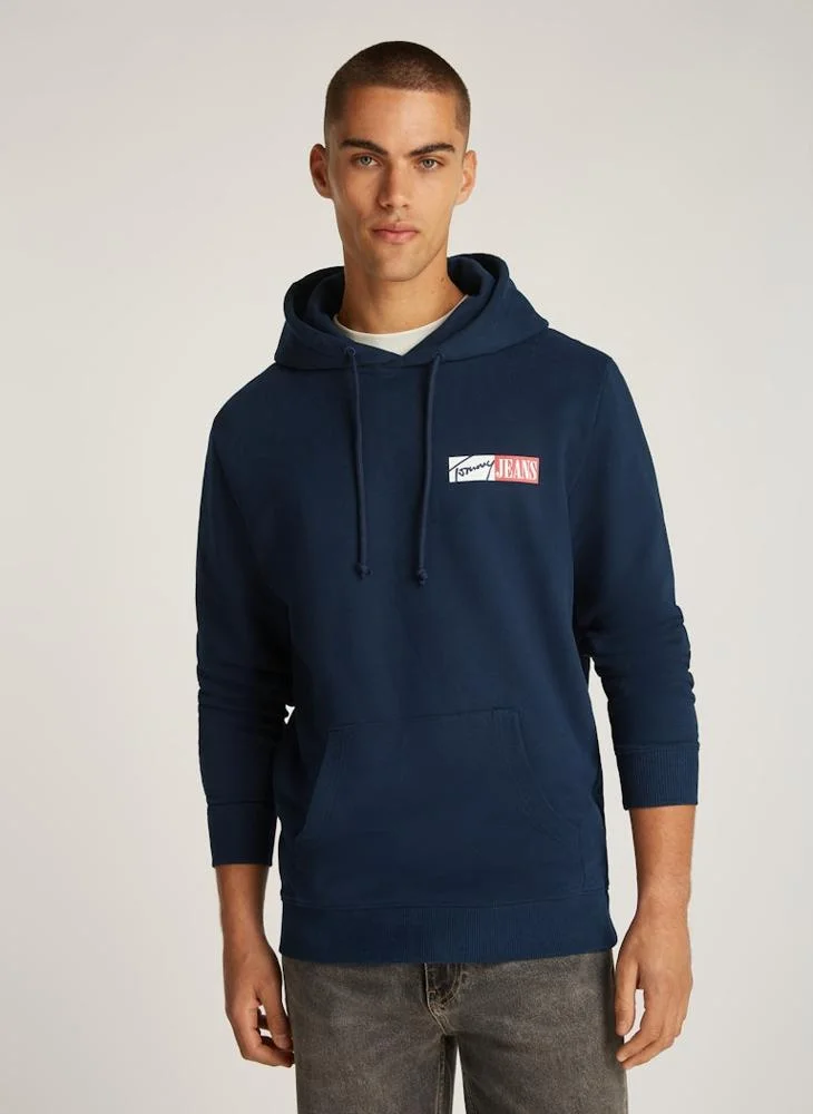 TOMMY JEANS Graphic Logo  Pull Over Hoodie