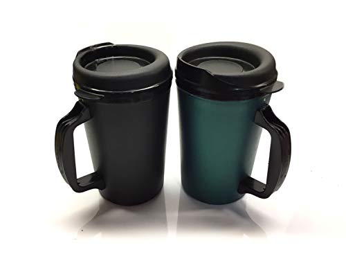 GAMA Electronics 20 oz ThermoServ Foam Insulated Coffee Mug Black/Green Two Pack - Image 1