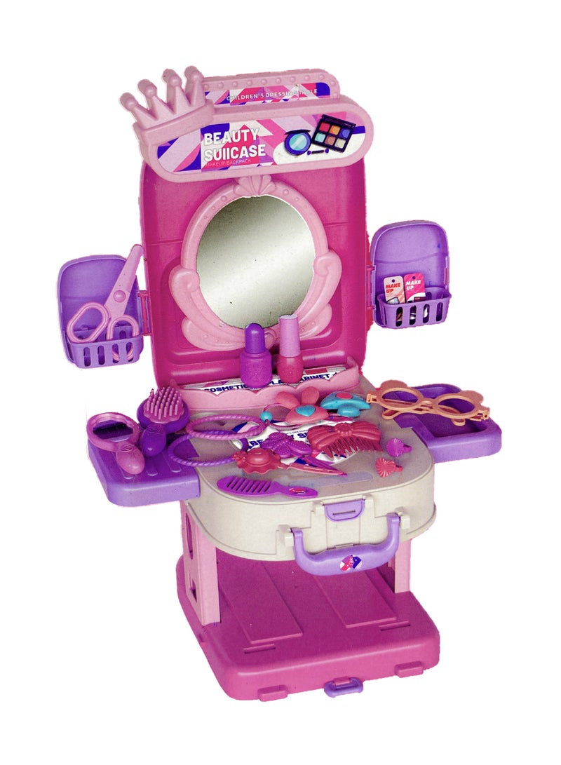Diy A multi-functional backpack toy that is installed as a home hairdresser for girls, plus hairdressing tools and accessories, consisting of 31 pieces.  - Image 2