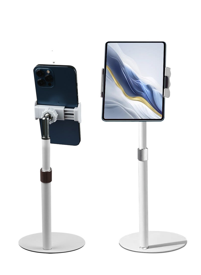 Meishida - 360° Rotating Tablet & Phone Stand, Height Adjustable with Multi-Angle Tilt, Anti-Slip Carbon Steel Base for 4.7"-15.6" Devices - Ideal for Office, Study & Movie Watching - Image 1