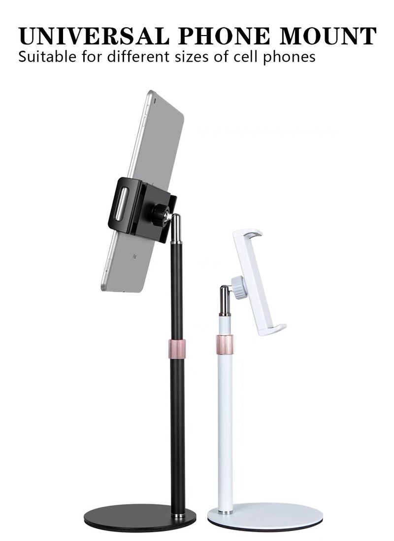 Meishida - 360° Rotating Tablet & Phone Stand, Height Adjustable with Multi-Angle Tilt, Anti-Slip Carbon Steel Base for 4.7"-15.6" Devices - Ideal for Office, Study & Movie Watching - Image 1