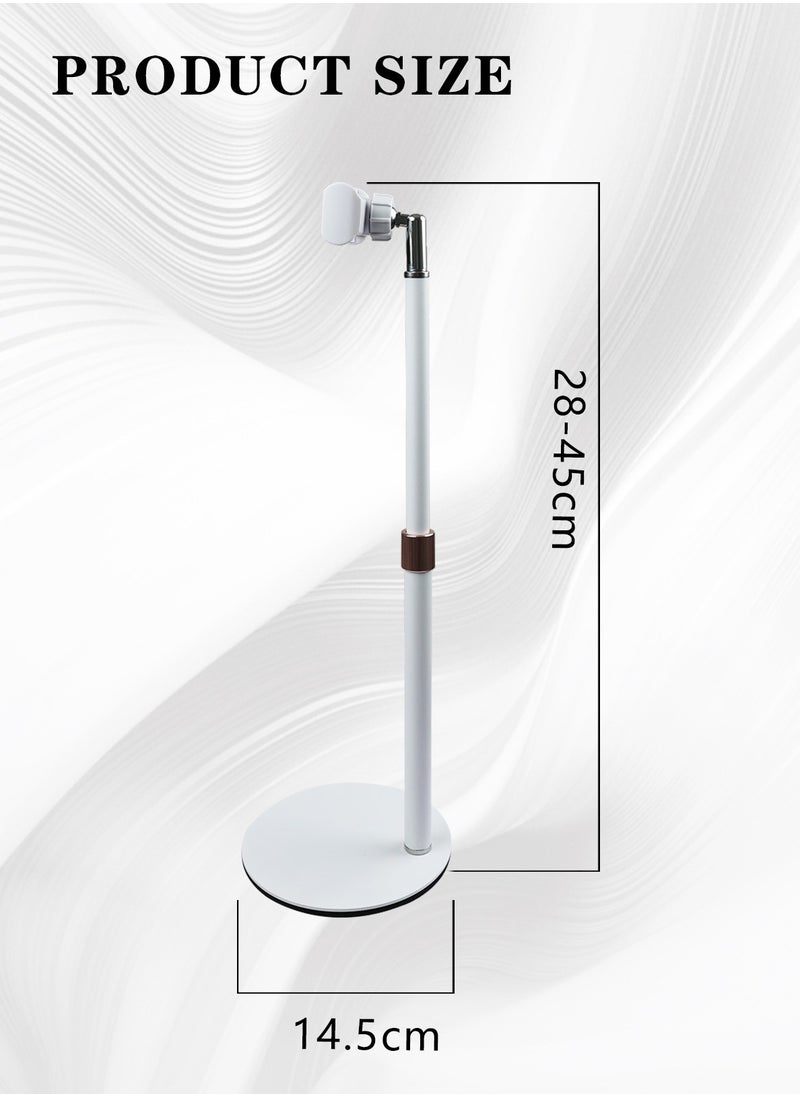 Meishida - 360° Rotating Tablet & Phone Stand, Height Adjustable with Multi-Angle Tilt, Anti-Slip Carbon Steel Base for 4.7"-15.6" Devices - Ideal for Office, Study & Movie Watching - Image 1