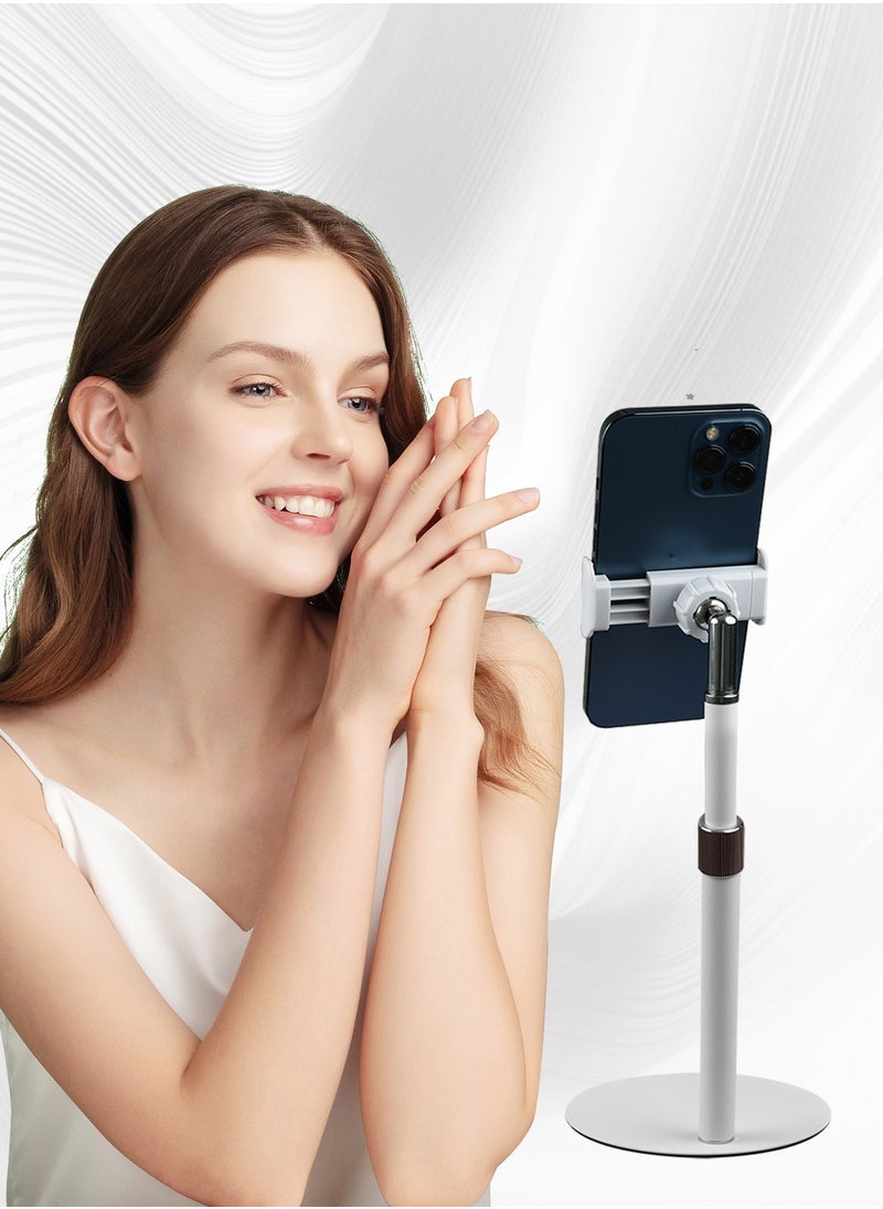 Meishida - 360° Rotating Tablet & Phone Stand, Height Adjustable with Multi-Angle Tilt, Anti-Slip Carbon Steel Base for 4.7"-15.6" Devices - Ideal for Office, Study & Movie Watching - Image 1