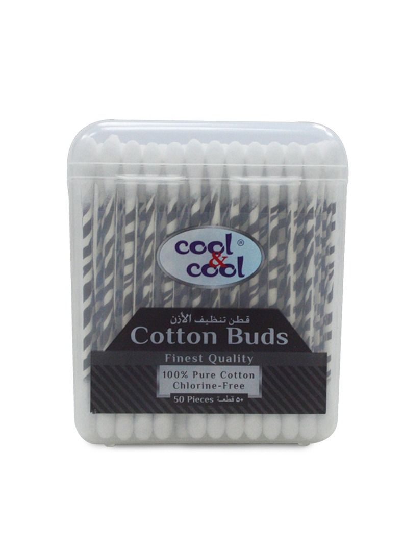 Cool & Cool Cotton Buds -50 Black Organic Paper sticks -Pack of 3 - Image 2