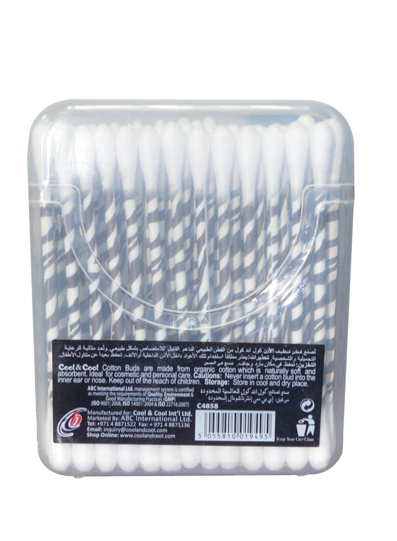 Cool & Cool Cotton Buds -50 Black Organic Paper sticks -Pack of 3 - Image 3