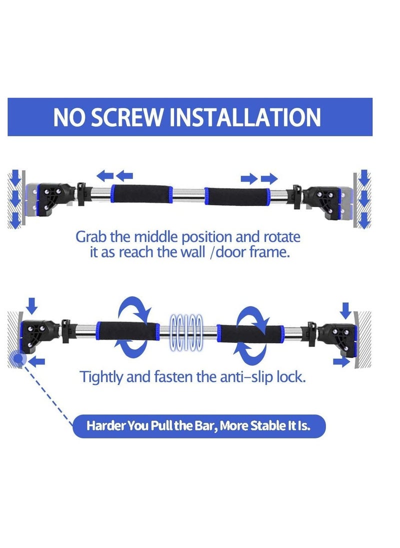 ULTIMAX - Pull Up Bar for Doorway, Door Pull Up Bar Wall Mounted No Screws Portable Chin Up Bar, Multi-Grip Power Body Workout Bar Home Gym System Exercise Rod Equipment for Fitness-(72cm-92cm) - Image 1