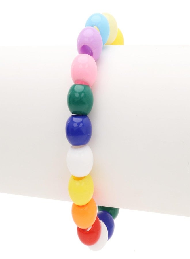 Craft Making Shop 300 Acrylic Large Hole Beads for Crafts and for Hair 10mm x 12mm Acrylic Barrel Beads with 5.7mm Large Hole, Glossy Primary Assortment - Image 5