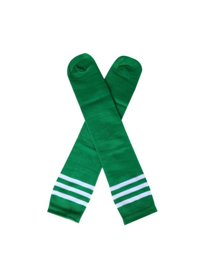 Green White Edge Children's Socks Student Football Socks Sports Half Socks 61 Dance Photography Cheerleading Socks
