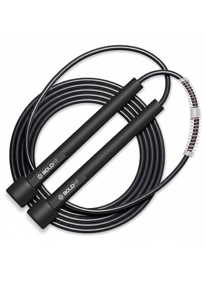 بولد فيت حبل قفز Boldfit للرجال والنساء، حبل قفز قابل لتعديل الارتفاع، حبل قفز سريع للتمارين الرياضية، صالة الألعاب الرياضية، اللياقة البدنية، حبل قفز قابل للتعديل - Image 1