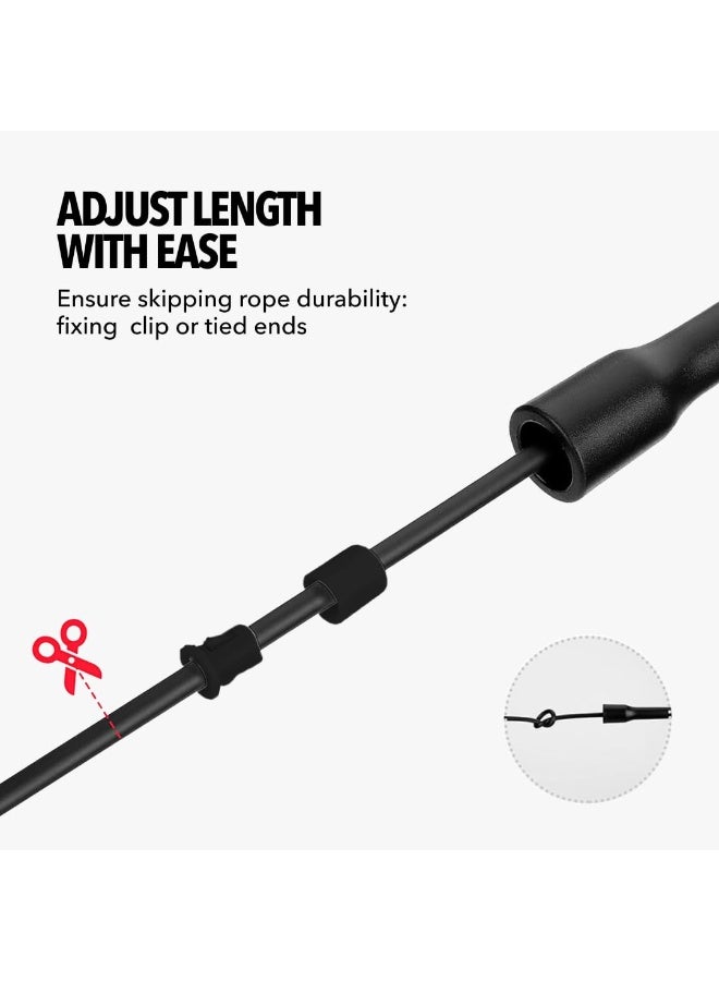 بولد فيت حبل قفز Boldfit للرجال والنساء، حبل قفز قابل لتعديل الارتفاع، حبل قفز سريع للتمارين الرياضية، صالة الألعاب الرياضية، اللياقة البدنية، حبل قفز قابل للتعديل - Image 3