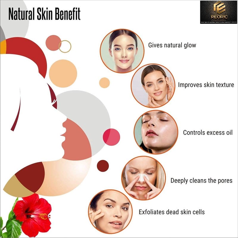 REORIC Reoric amla powder bhringraj powder hibiscus powder amla powder hibiscus powder Organic Karnataka Bhringraj False Daisy Leaf Powder for Skin and Hair gudhal ka powder300g Pack of 3  - Image 4