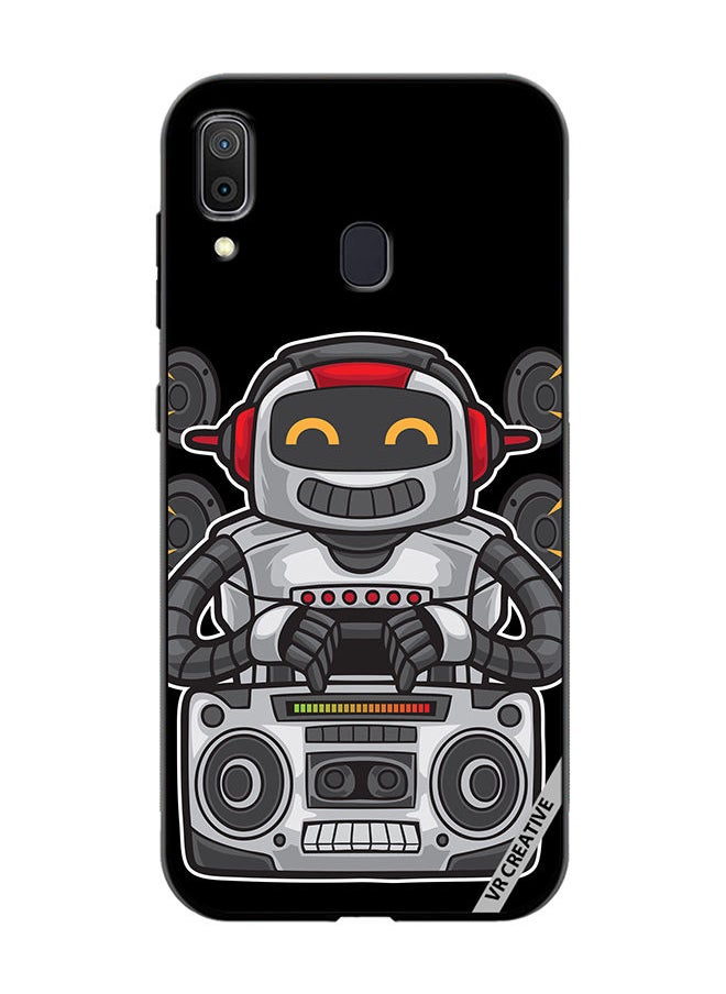Protective Case Cover For Samsung Galaxy A30 Speaker Monkey Design Multicolour