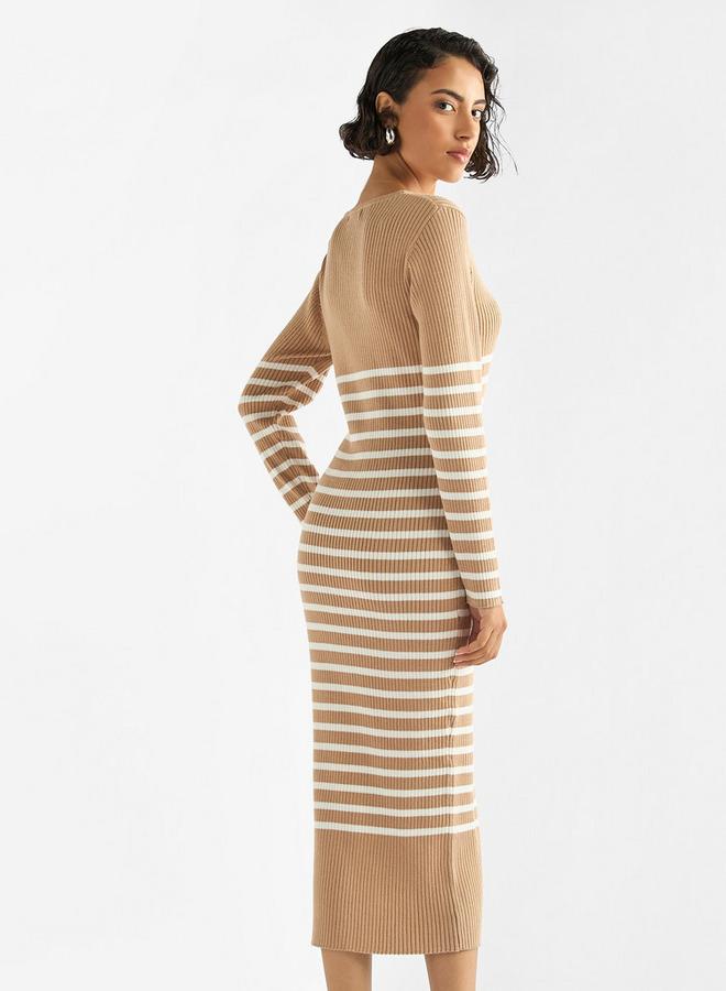 Splash FAV Striped Knit Dress - Image 3